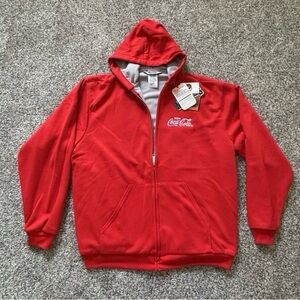 Coca-Cola Red Zip-up Sweatshirt with Logo